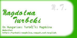 magdolna turbeki business card